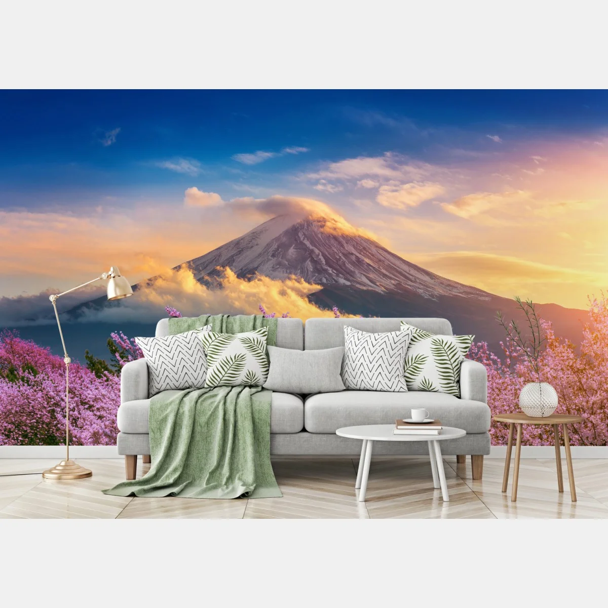 Carta da parati risveglio primaverile a Monte Fuji • Wallissimo® Carta da parati risveglio primaverile a Monte Fuji • Wallissimo®