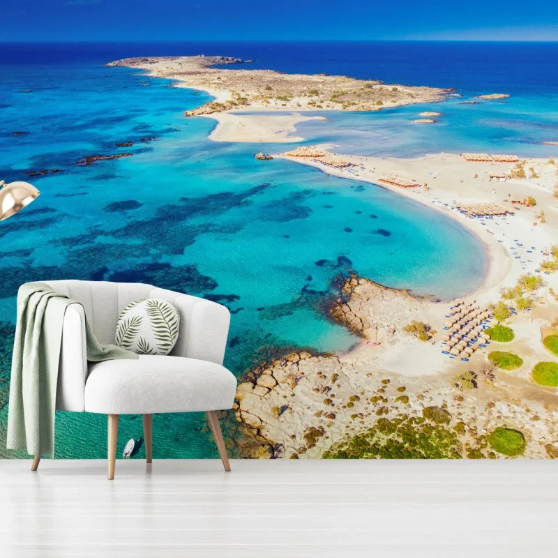 Carta da parati oasi turchese Elafonissi, Creta
