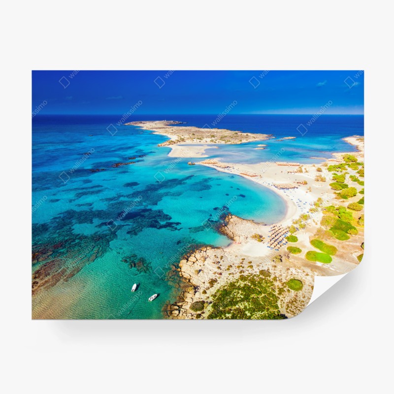 Carta da parati oasi turchese Elafonissi, Creta