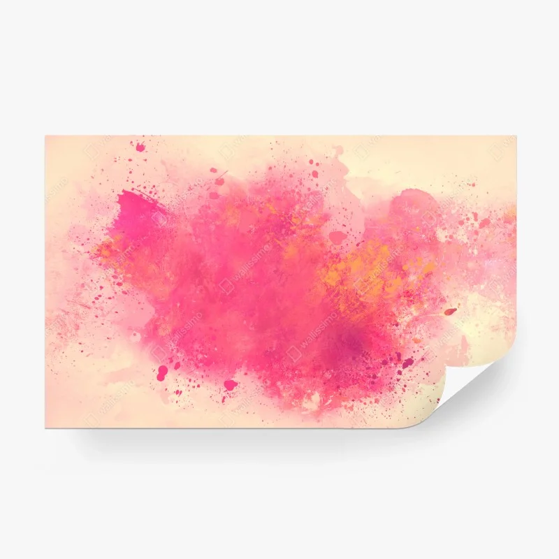 Carta da parati esplosione di rosa e arancio