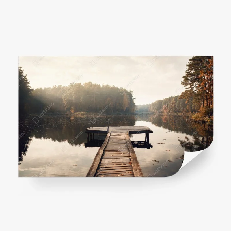 Carta da parati il respiro d'autunno sul molo