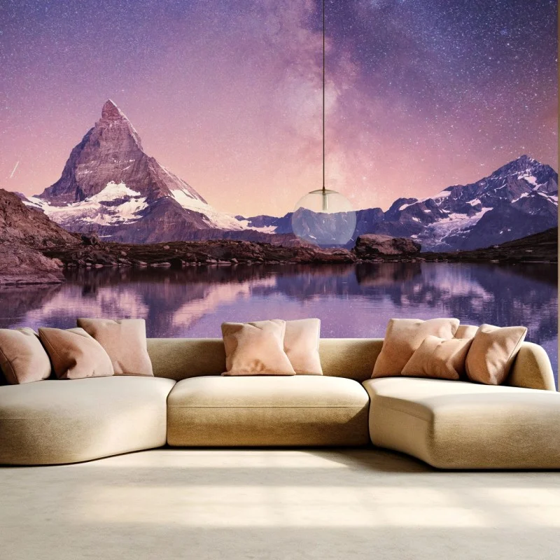 Carta da parati riflessi stellari sul Cervino