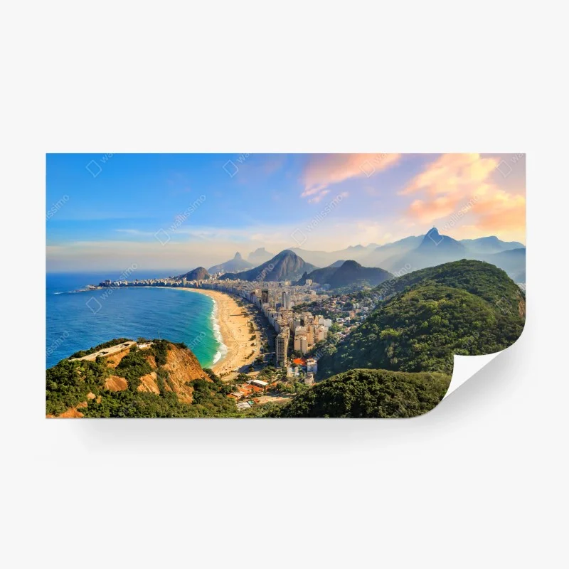 Carta da parati vista aerea di Copacabana, Rio de Janeiro