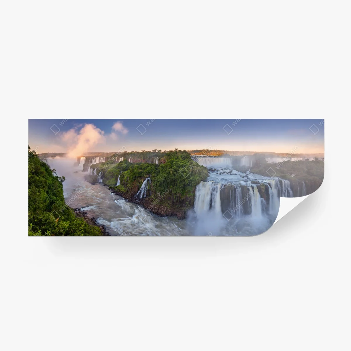 Carta da parati cascate di Iguazú al tramonto • Wallissimo®