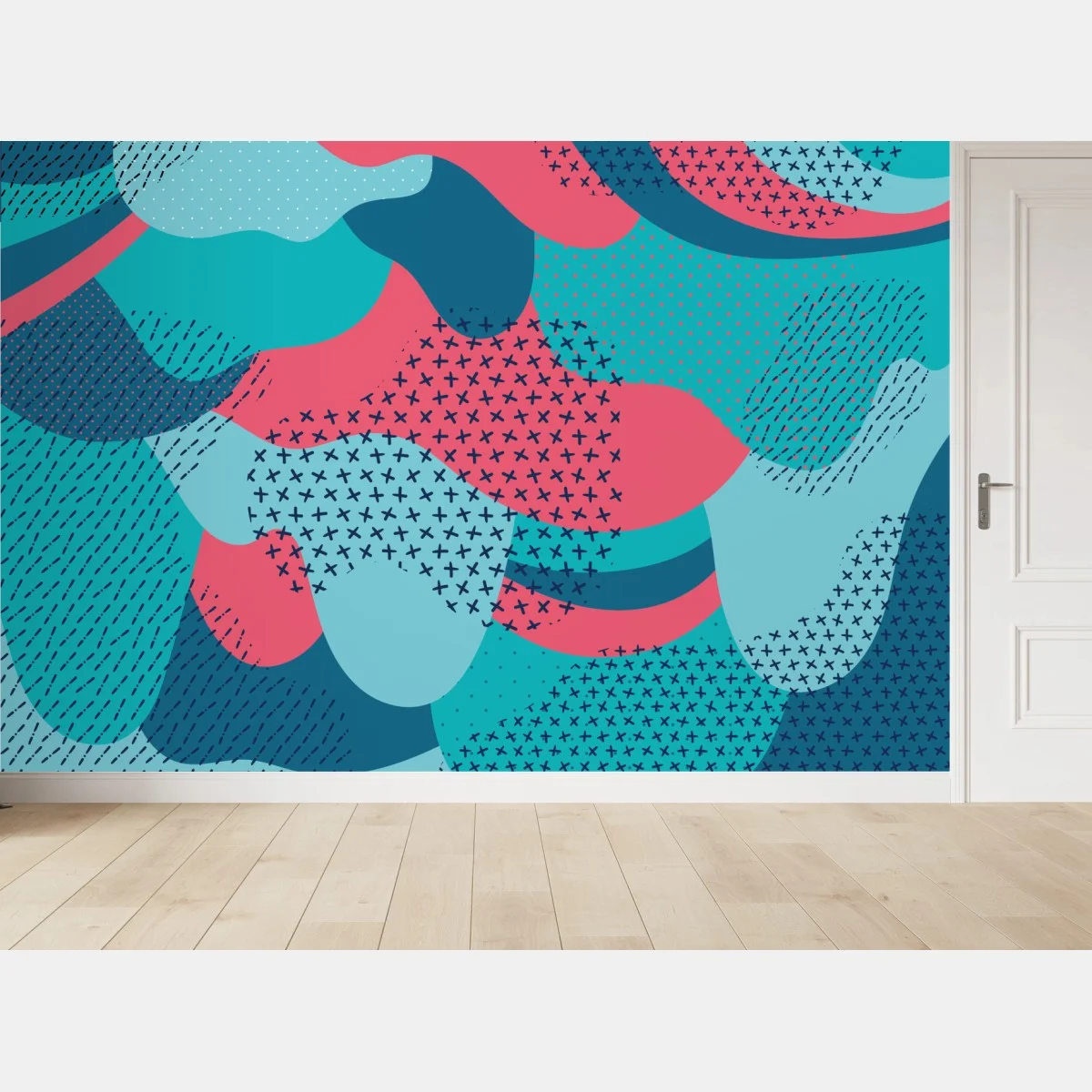 Carta da parati motivo astratto colorato in stile pop • Wallissimo® Carta da parati motivo astratto colorato in stile pop • Wallissimo®