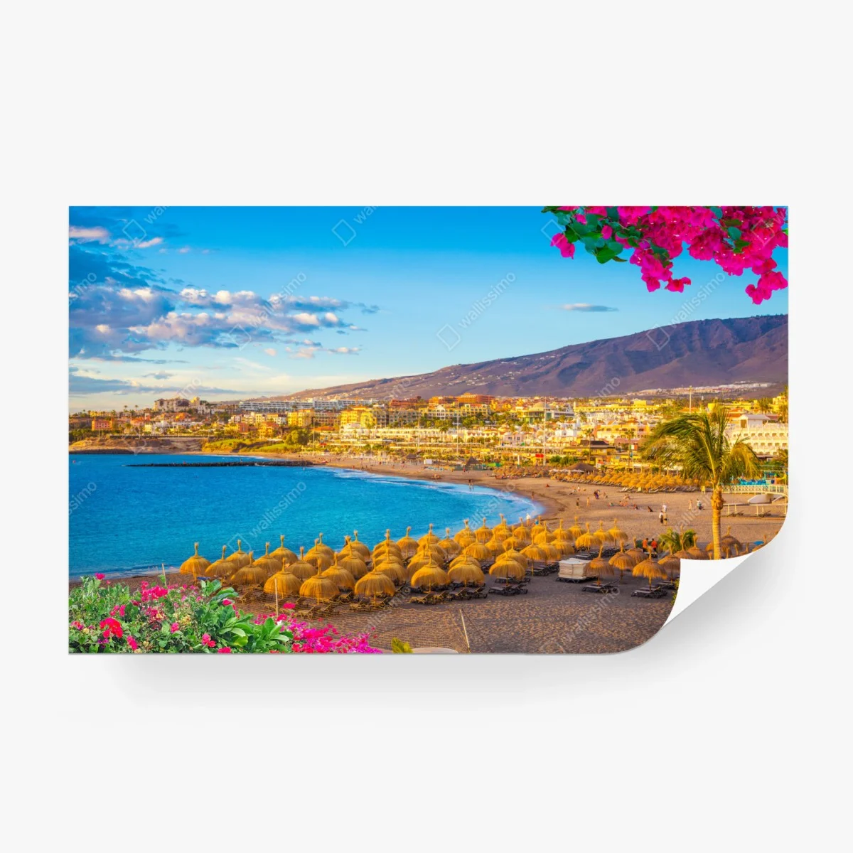 Carta da parati tramonto sulla playa de Torviscas, Tenerife • Wallissimo®