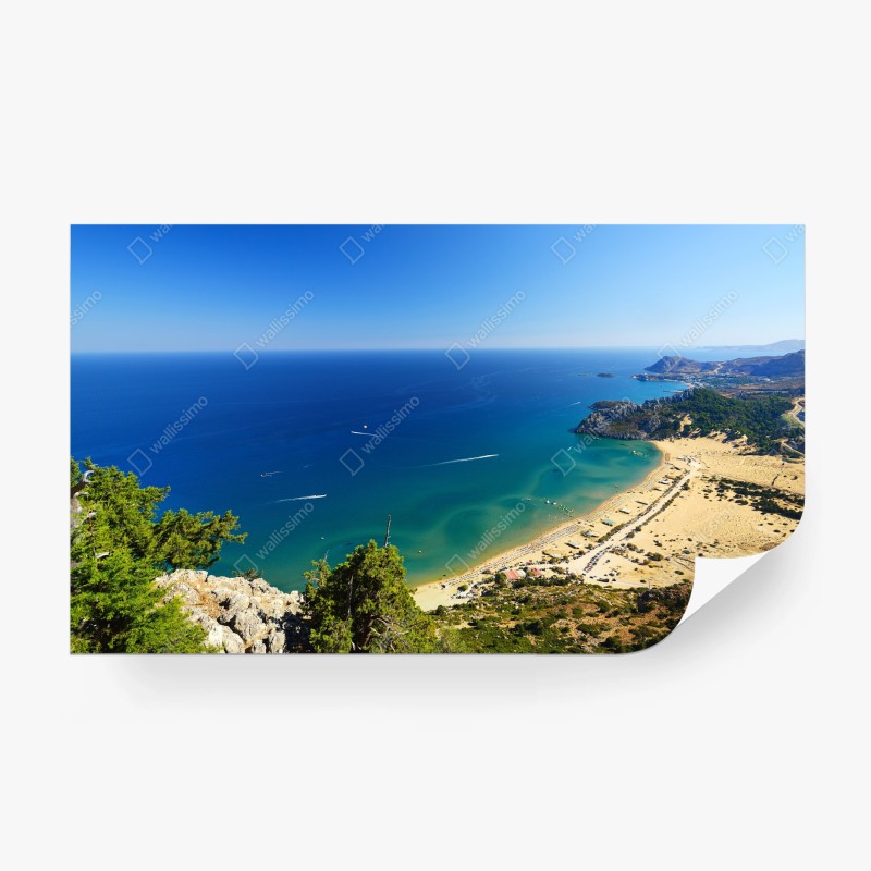 Carta da parati orizzonte turchese vista panoramica sulla costa