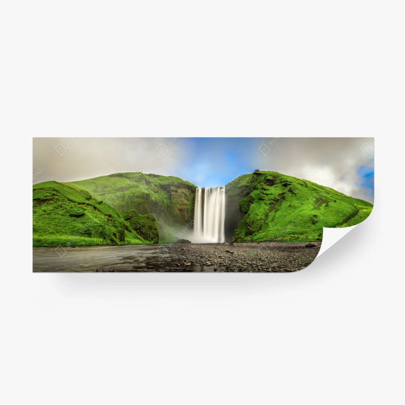 Carta da parati cascata di Skógafoss, bellezza nordica