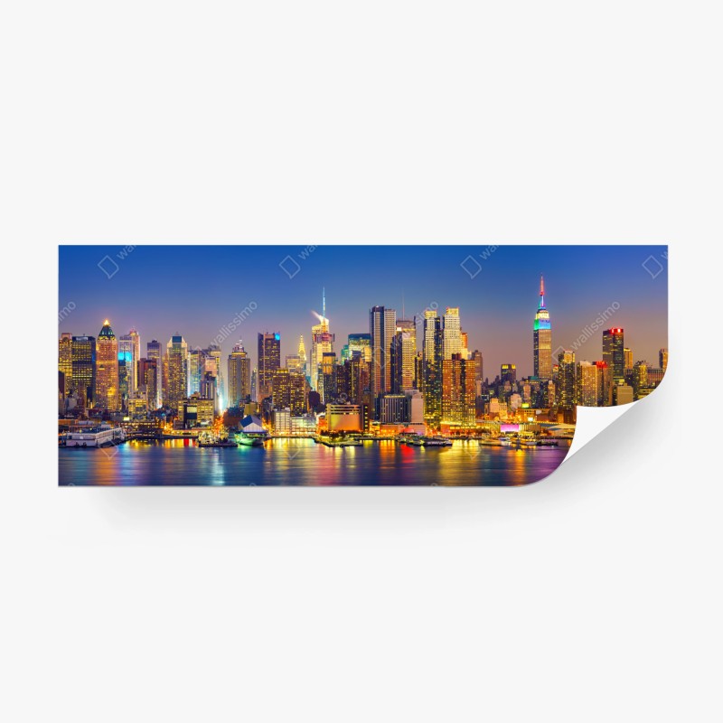 Carta da parati skyline di New York al crepuscolo