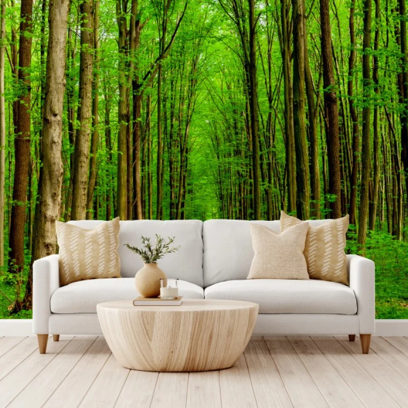 Carta da parati viale primaverile nel bosco