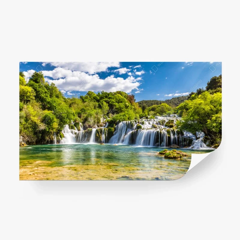 Carta da parati oasi di cascate a Skradinski Buk • Wallissimo®
