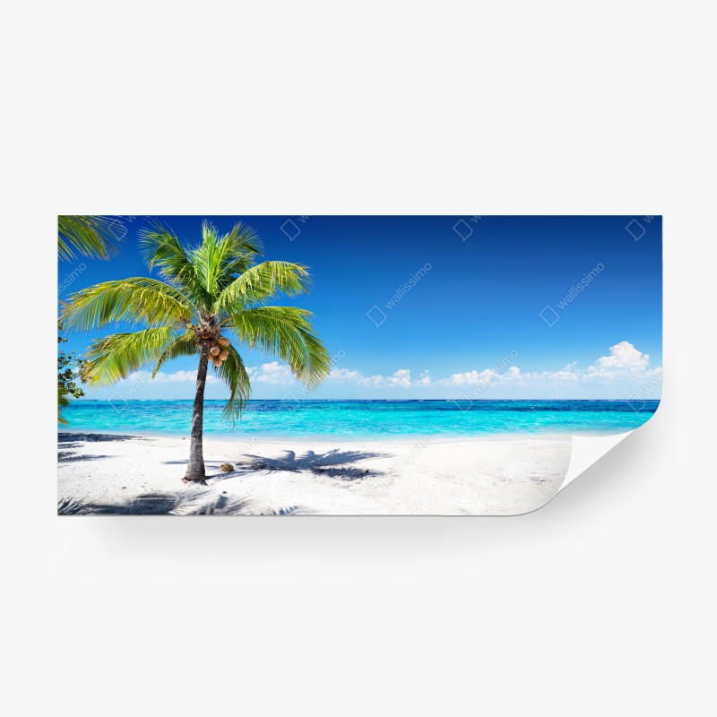 Carta da parati oasi tropicale sulla spiaggia