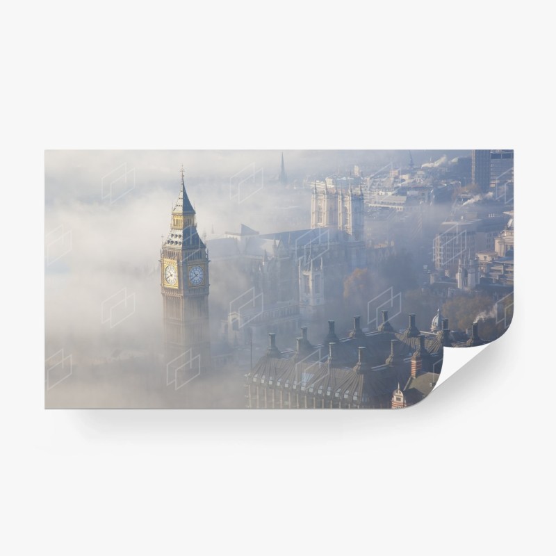 Carta da parati panorama aereo di Westminster a Londra