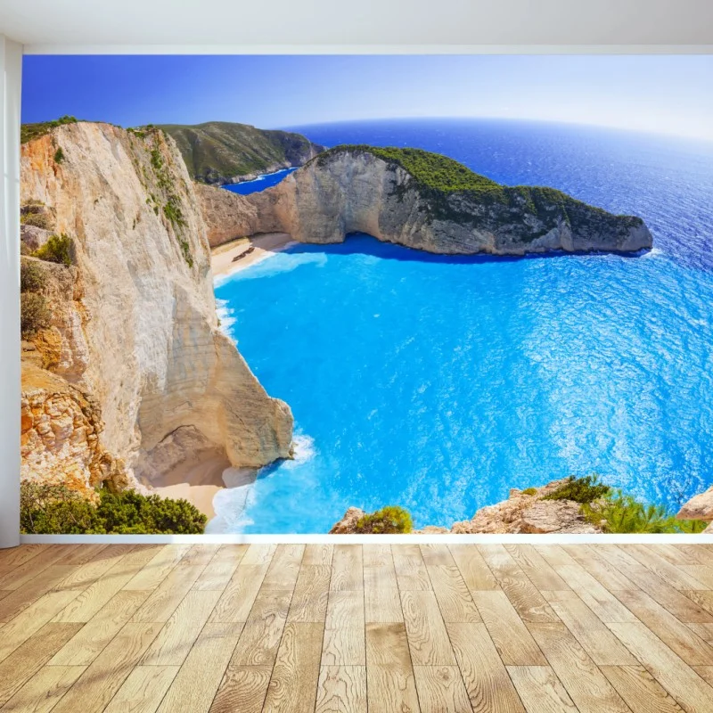 Carta da parati baia nascosta e mare turchese • Wallissimo®