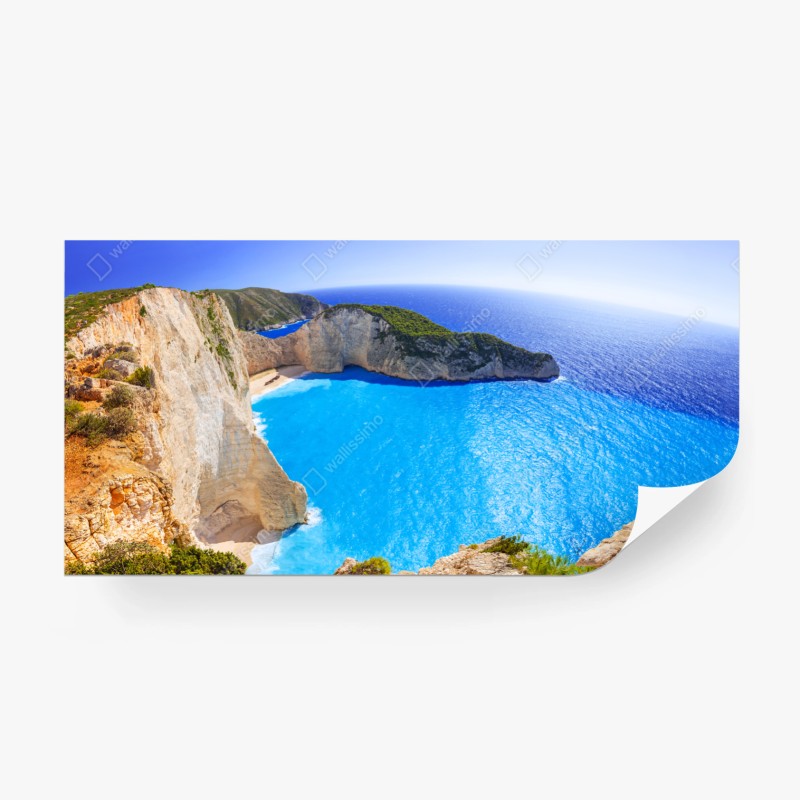 Carta da parati baia nascosta e mare turchese