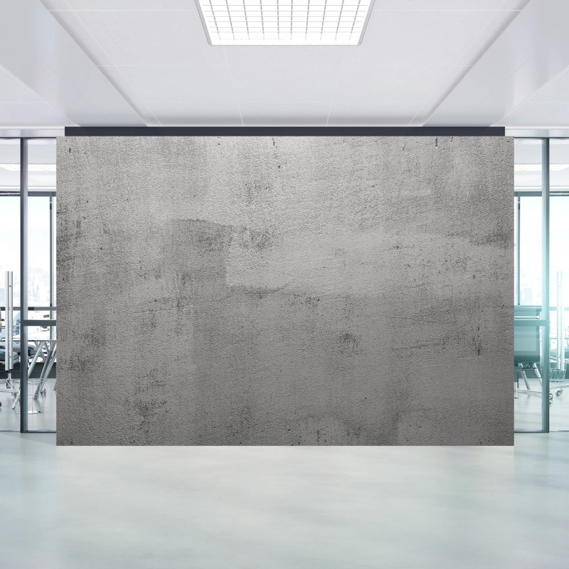 Carta da parati effetto muro di cemento grigio industriale
