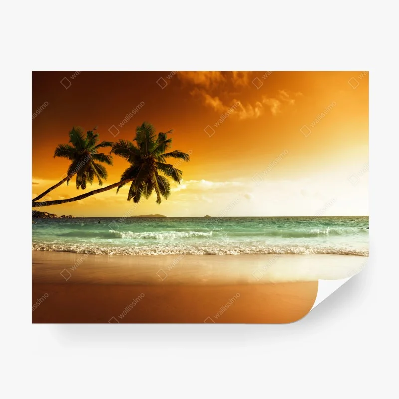 Carta da parati tramonto tropicale sui Caraibi