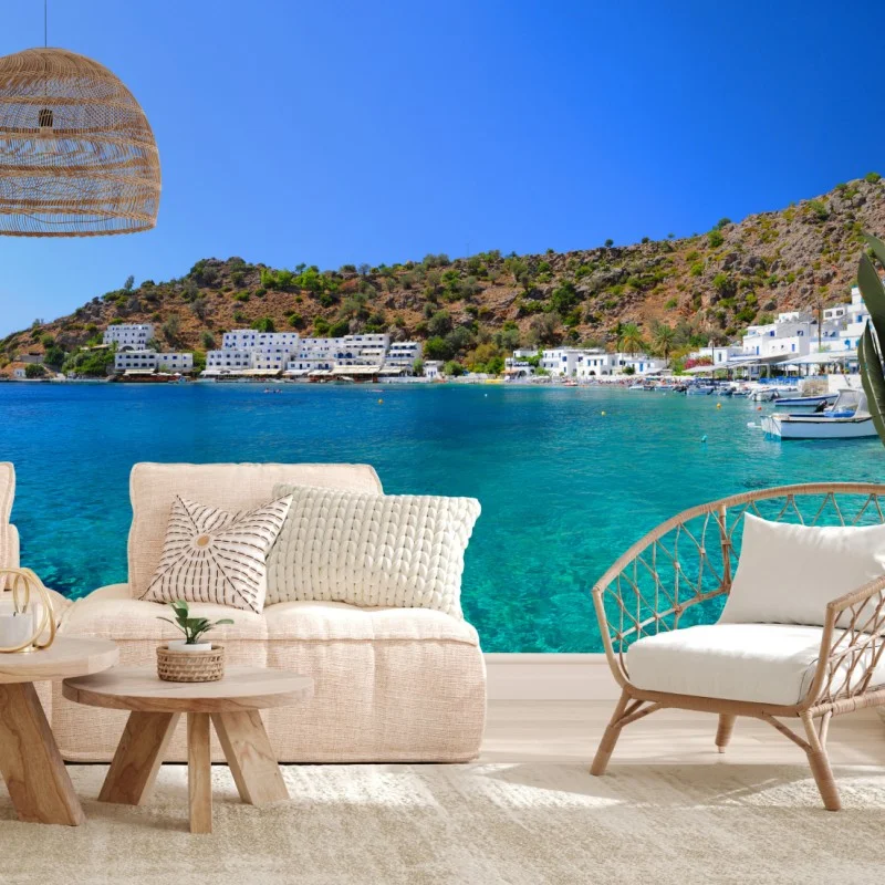 Carta da parati baia dalle acque turchesi