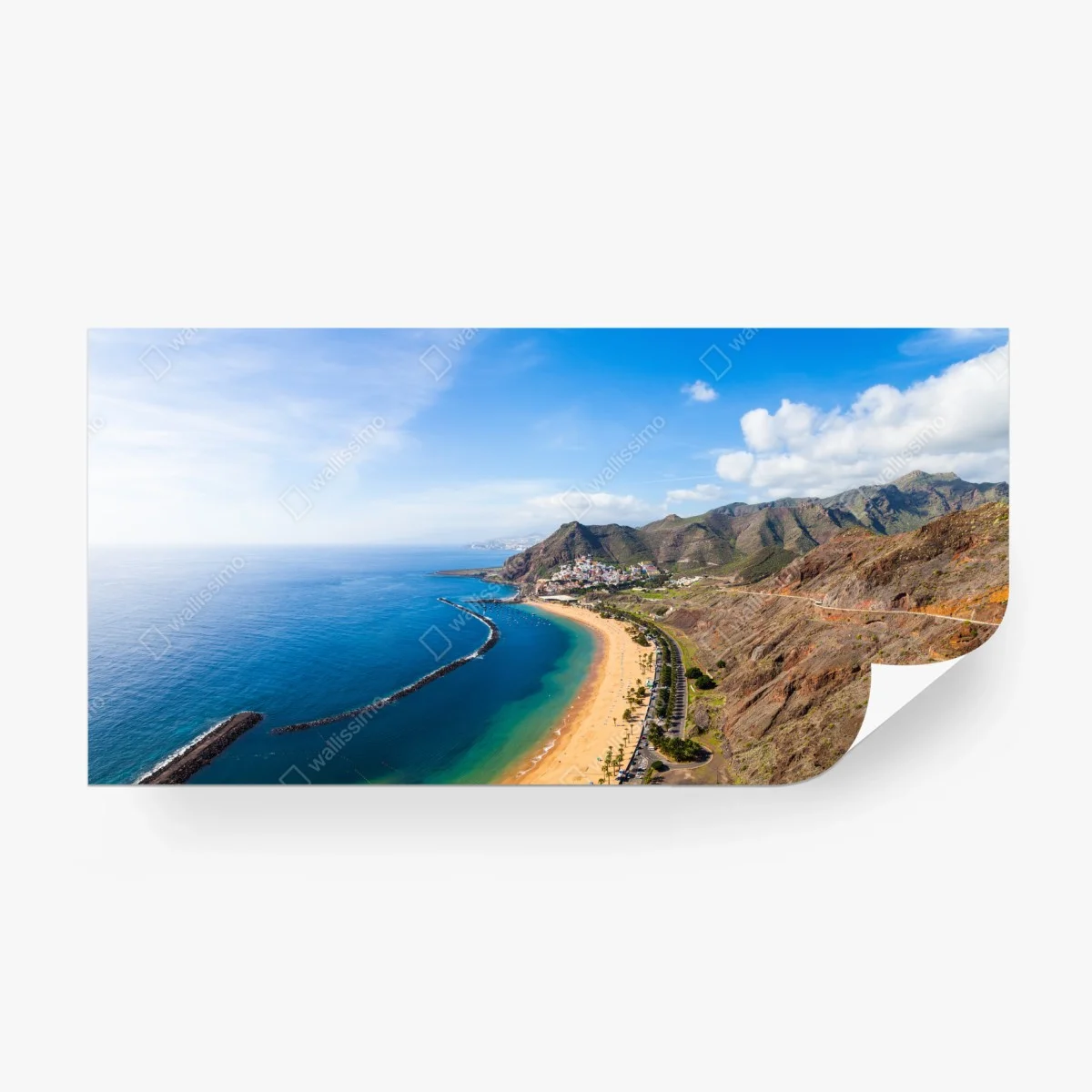 Carta da parati panorama costiero di Las Teresitas, Tenerife • Wallissimo®
