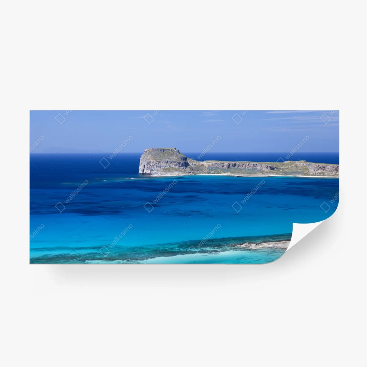 Carta da parati mare turchese e scogliera • Wallissimo®