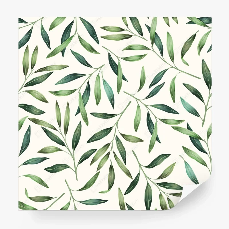 Carta da parati decorazione botanica di foglie verdi