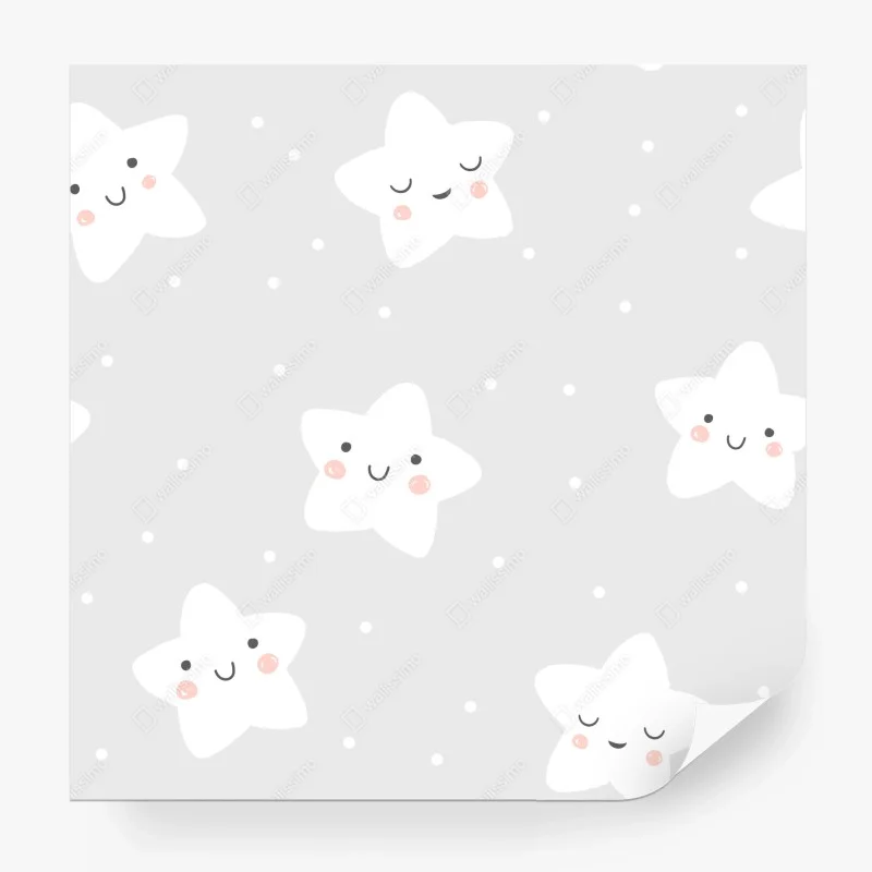 Carta da parati stelle sorridenti per la cameretta