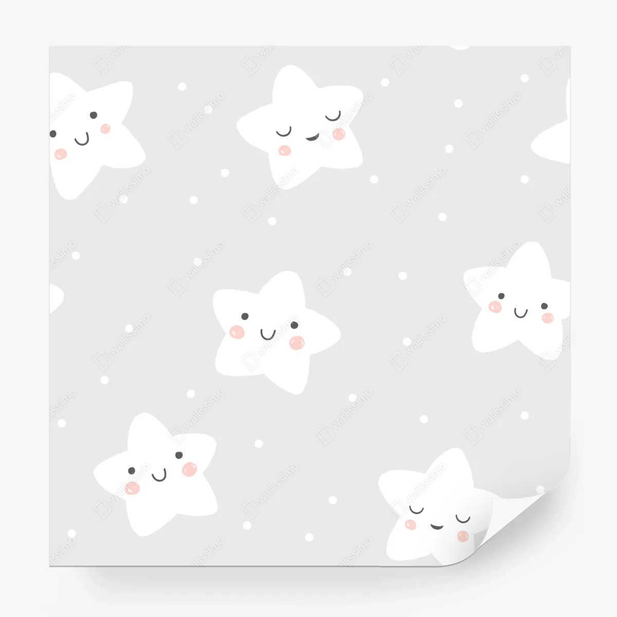 Carta da parati stelle sorridenti per la cameretta • Wallissimo® Carta da parati stelle sorridenti per la cameretta • Wallissimo®