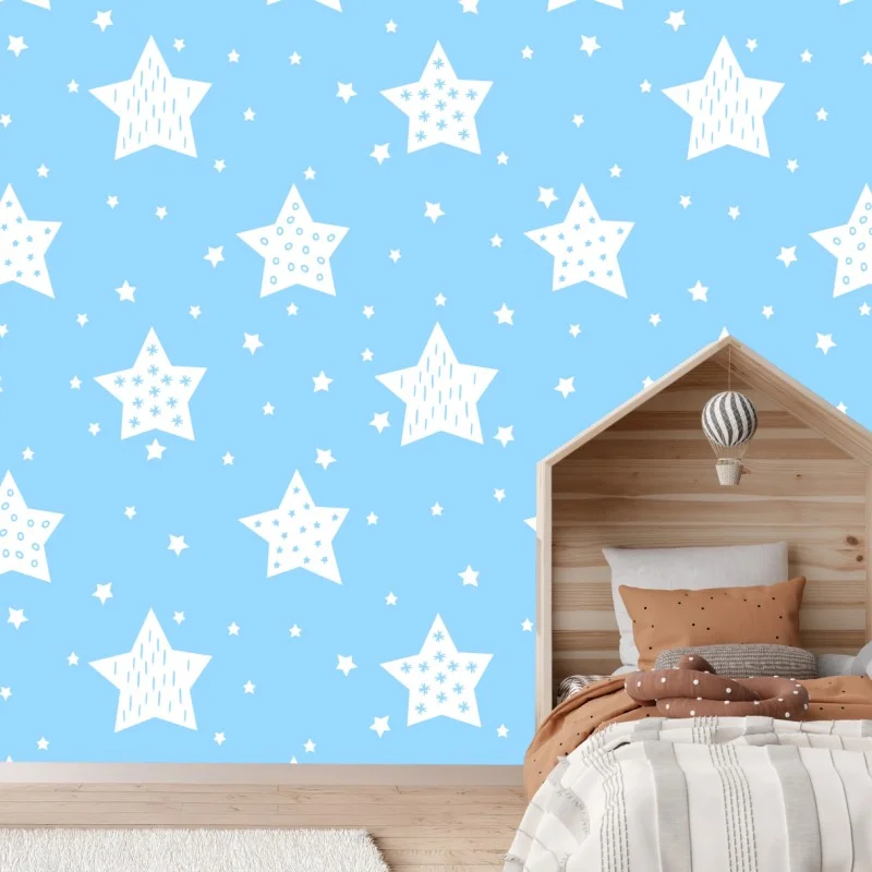 Carta da parati motivo di stelle per cameretta