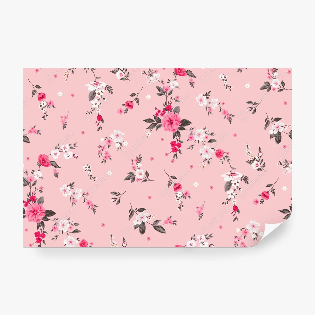 Carta da parati motivo floreale rosa pastello elegante • Wallissimo®