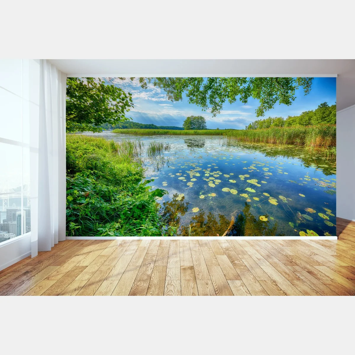 Carta da parati giornata estiva sul lago di Masuria • Wallissimo® Carta da parati giornata estiva sul lago di Masuria • Wallissimo®