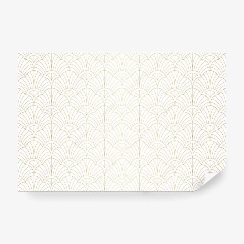 Carta da parati motivo art déco dorato elegante
