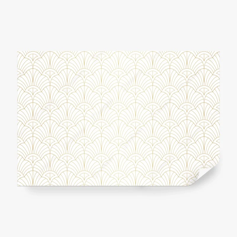 Carta da parati motivo art déco dorato elegante