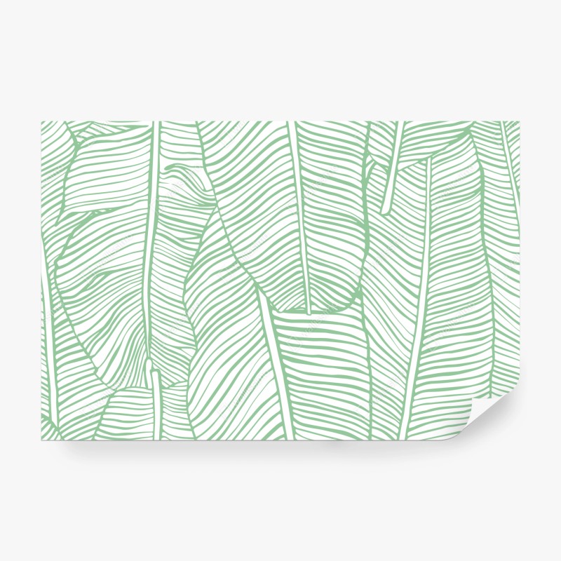 Carta da parati motivo foglie tropicali verde menta