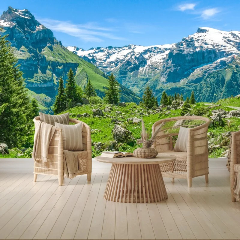 Carta da parati panorama alpino di Engelberg