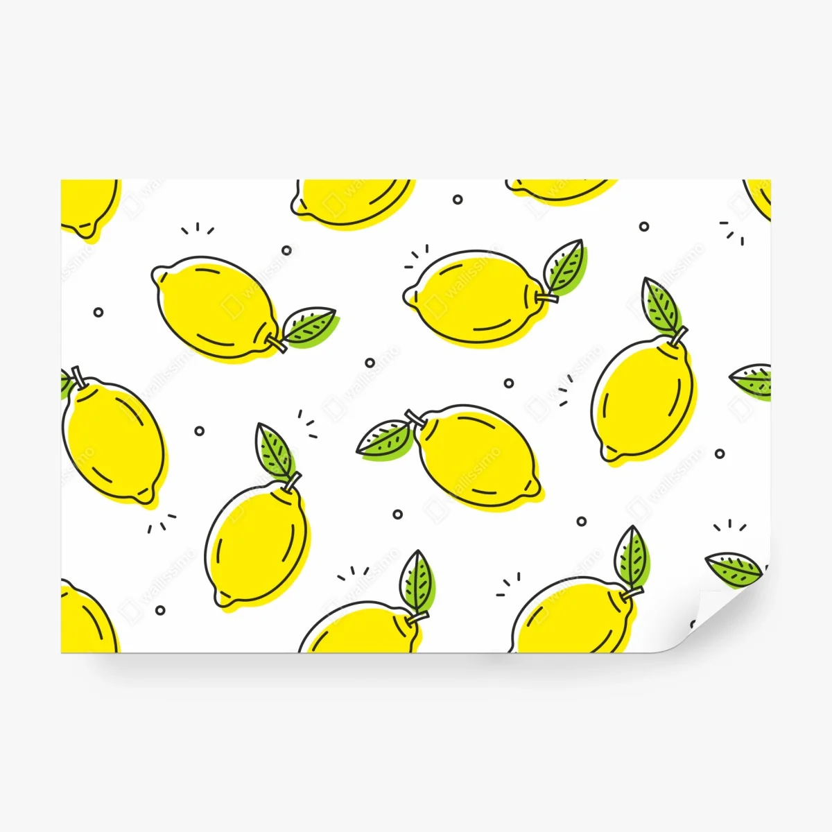 Carta da parati motivo limoni estivo colorato • Wallissimo®