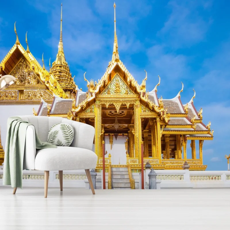 Carta da parati splendore dorato del Grand Palace di Bangkok