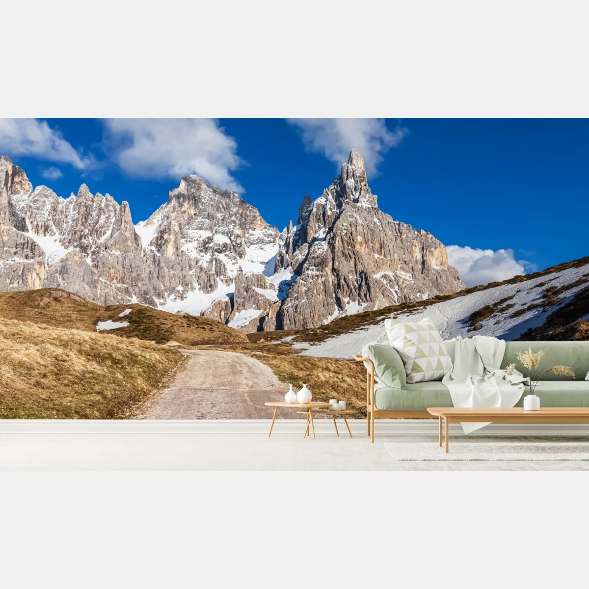 Carta da parati panorama montano drammatico con picco roccioso • Wallissimo® Carta da parati panorama montano drammatico con picco roccioso • Wallissimo®