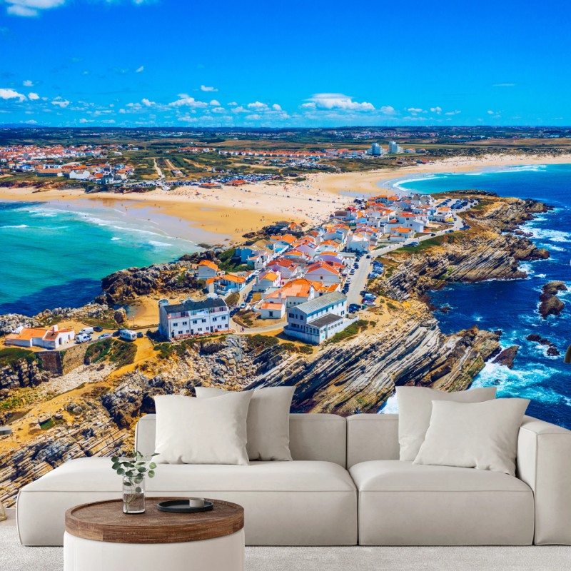 Carta da parati paesaggio costiero di Baleal, Peniche