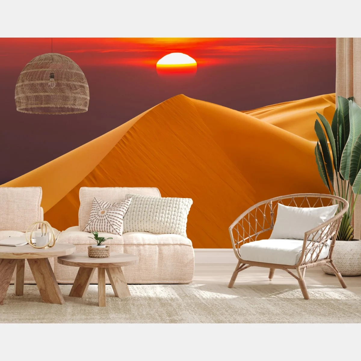 Carta da parati dune dorate al tramonto • Wallissimo® Carta da parati dune dorate al tramonto • Wallissimo®