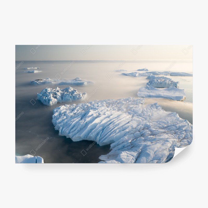 Carta da parati orizzonte di iceberg nell'Artico