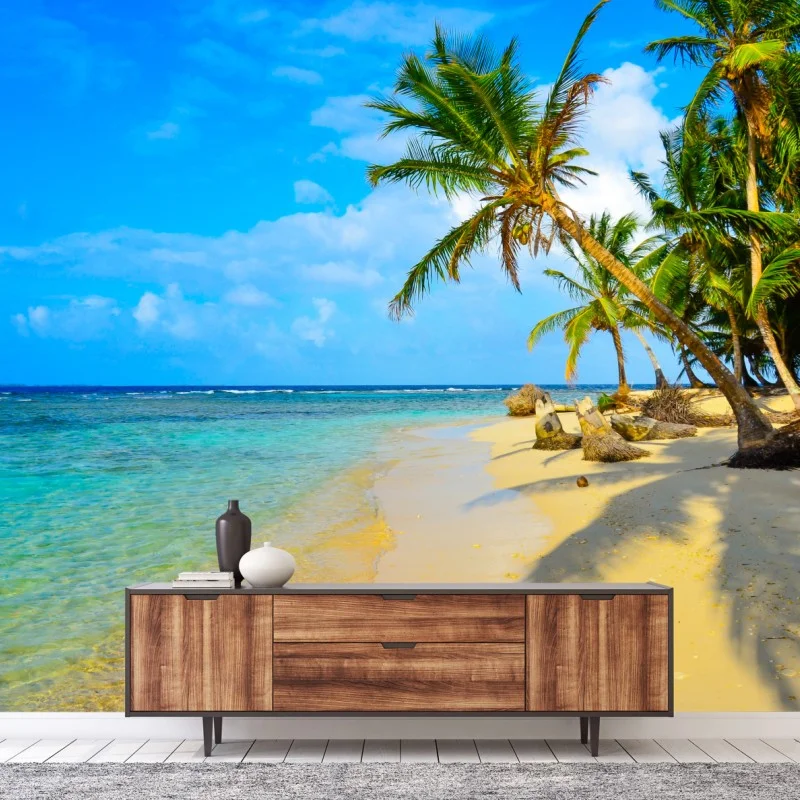 Carta da parati spiaggia tropicale al sole