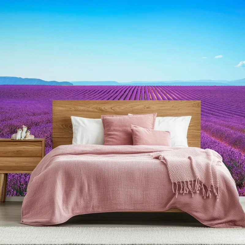 Carta da parati distese di lavanda all'orizzonte