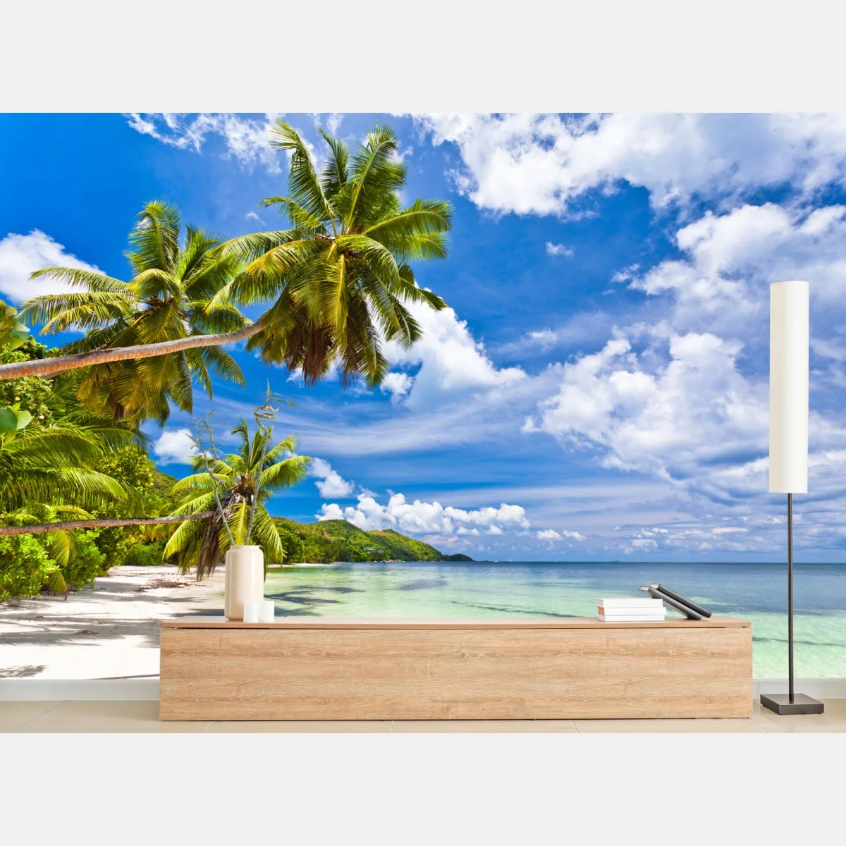 Carta da parati paradiso tropicale sulla spiaggia • Wallissimo® Carta da parati paradiso tropicale sulla spiaggia • Wallissimo®