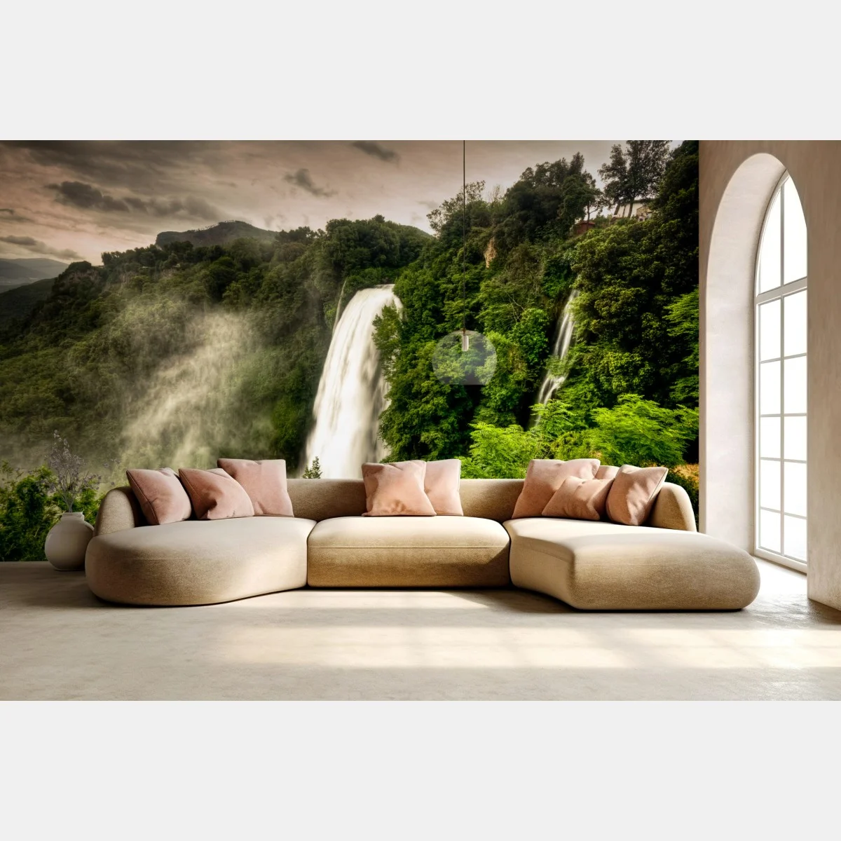 Carta da parati paesaggio drammatico alle Cascate delle Marmore • Wallissimo® Carta da parati paesaggio drammatico alle Cascate delle Marmore • Wallissimo®