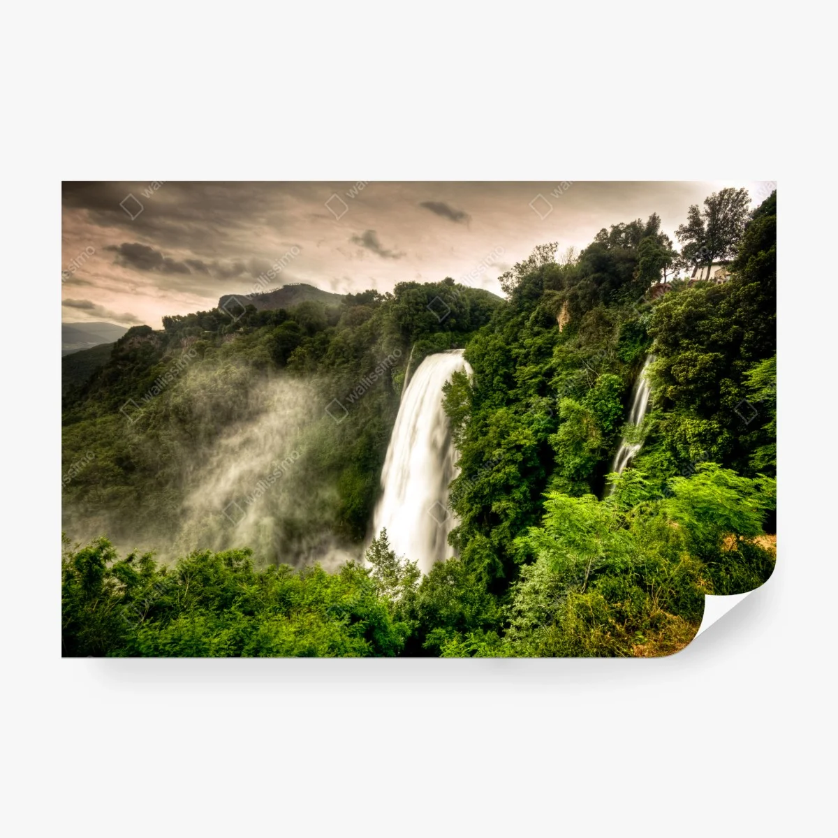 Carta da parati paesaggio drammatico alle Cascate delle Marmore • Wallissimo® Carta da parati paesaggio drammatico alle Cascate delle Marmore • Wallissimo®