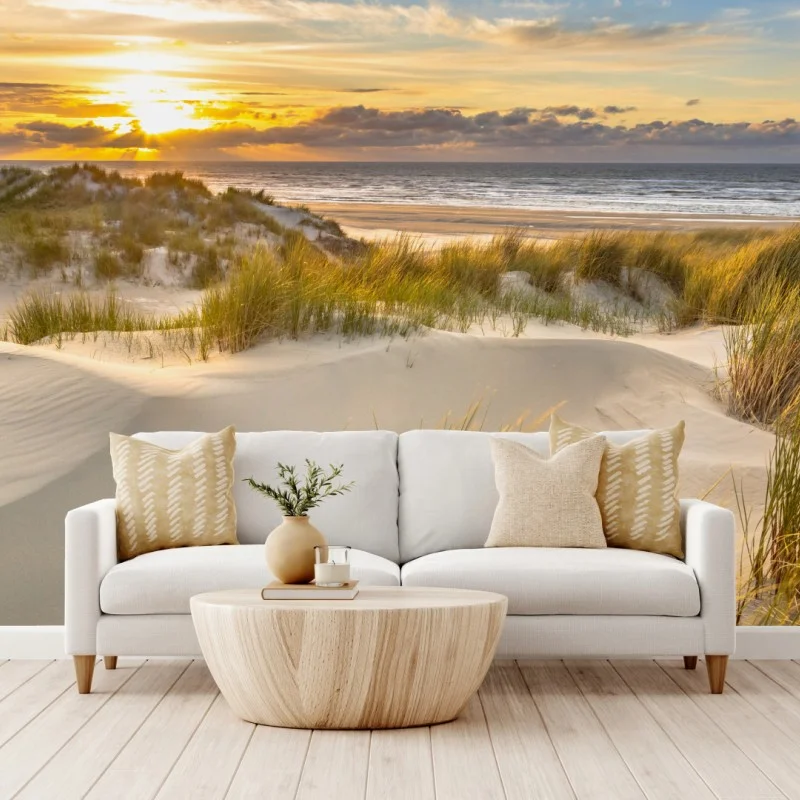 Carta da parati tramonto sulle dune di Ameland