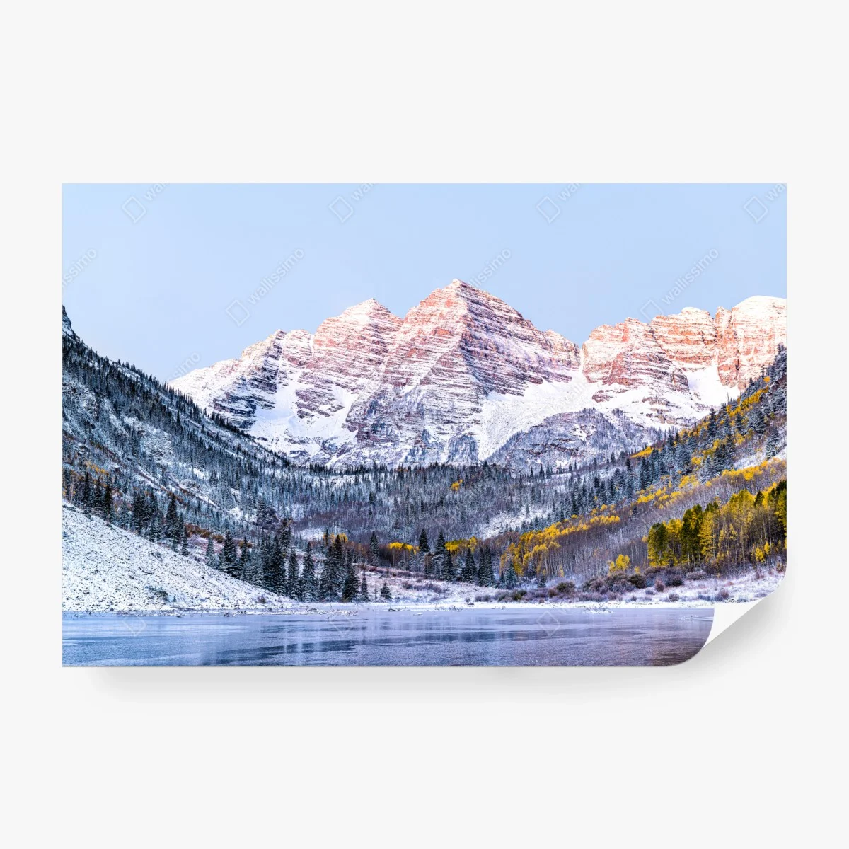 Carta da parati paesaggio montano al crepuscolo • Wallissimo®