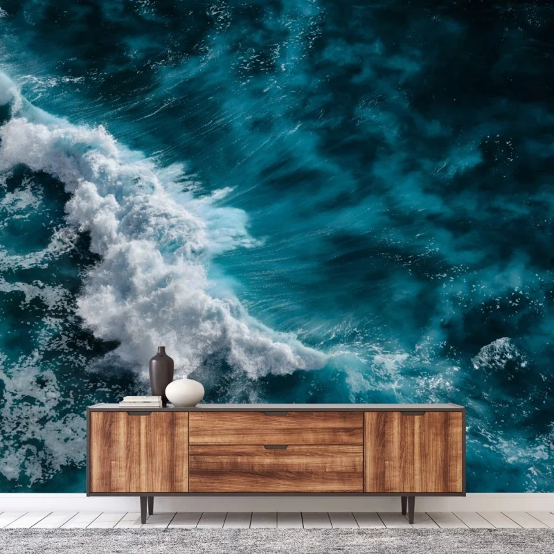 Carta da parati energia dell'oceano in movimento