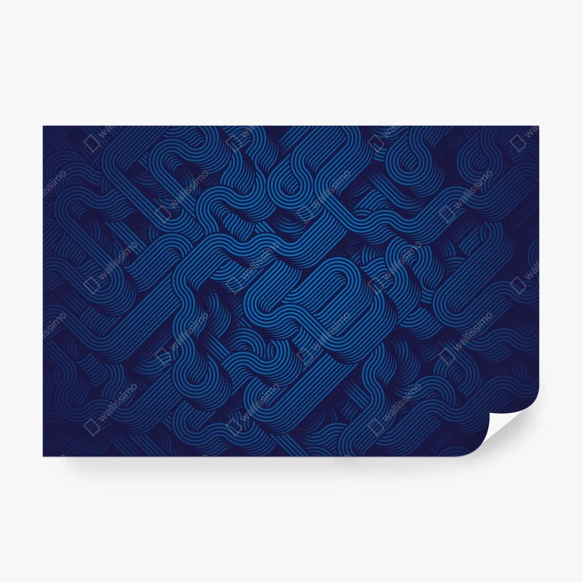 Carta da parati intrecci di onde blu astratte • Wallissimo®