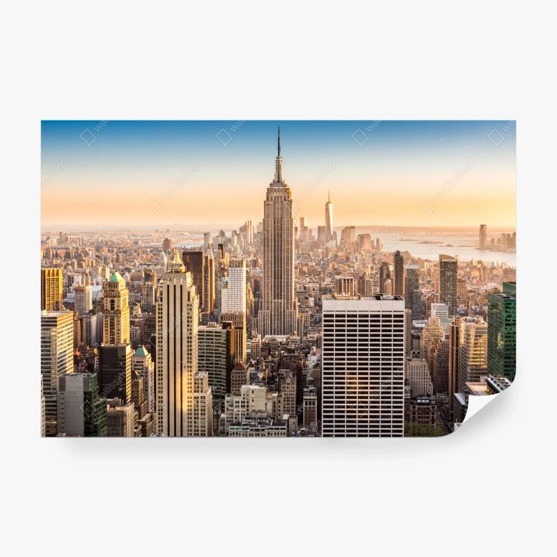 Carta da parati vista aerea di New York al tramonto